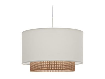 Bílé stínidlo Kave Home Erna 40 cm