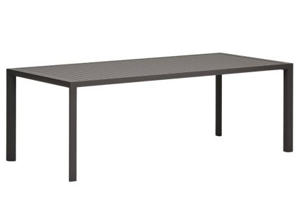 Šedý kovový zahradní jídelní stůl Kave Home Culip 220 x 100 cm