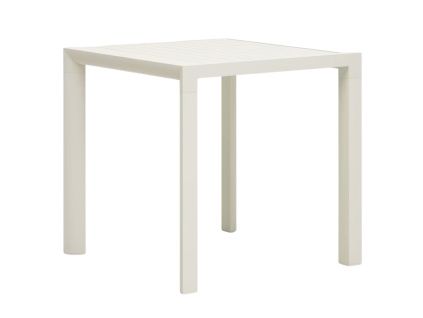 Bílý kovový zahradní jídelní stůl Kave Home Culip 77 x 77 cm