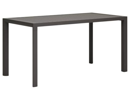 Šedý kovový zahradní jídelní stůl Kave Home Culip 150 x 77 cm
