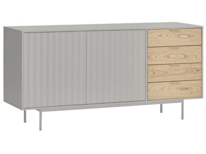 Světle šedá lakovaná komoda Teulat Sierra 159 x 47 cm