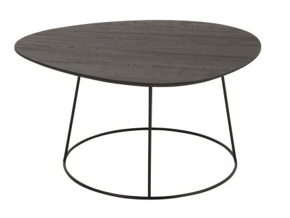 Tmavě hnědý dřevěný konferenční stolek J-line Taklo 60 x 45 cm