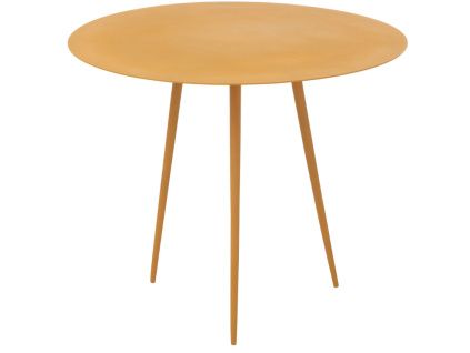 Žlutý kovový konferenční stolek J-line Ochro 56 cm