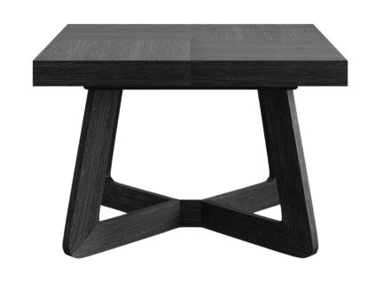 Černý dubový rozkládací jídelní stůl Windsor & Co Nodi 130/230 x 130 cm