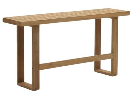Teaková zahradní vysoká lavice Kave Home Canadell 130 cm