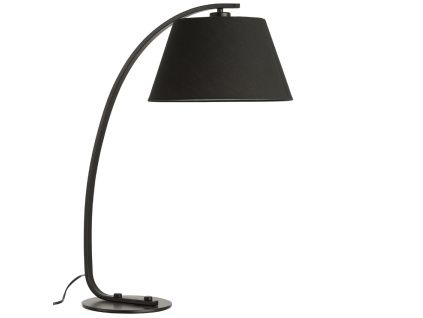 Černá látková stolní lampa J-line Molta