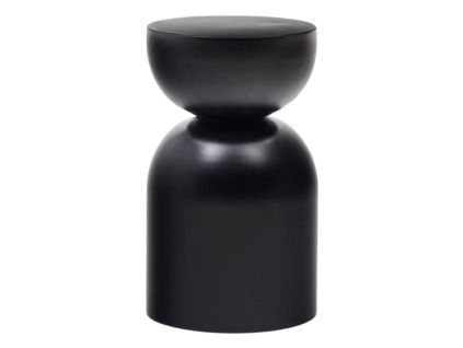Černý kovový odkládací stolek Kave Home Rachell 30,5 cm