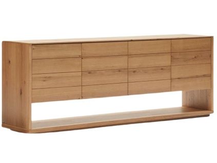 Dubová komoda Kave Home Alguema 200 x 40 cm