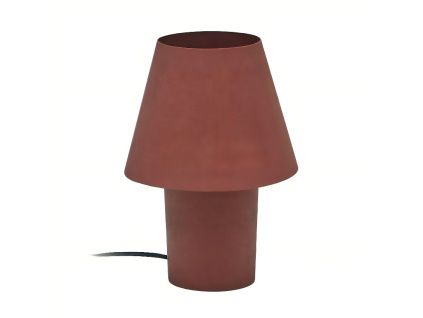 Terakotově červená kovová stolní lampa Kave Home Canapost