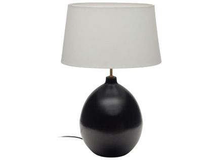 Bílá látková stolní lampa Kave Home Foixa