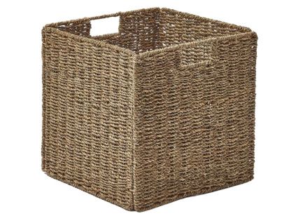 Dekorativní koš Kave Home Tossa 32 x 32 cm z mořské trávy