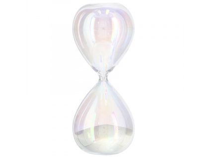 Transparentní skleněné stolní přesýpací hodiny Kronos Bizzotto 19,2 cm