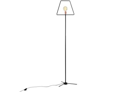 Černá kovová stojací lampa Jolita 177 cm