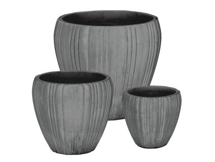 Set cementových zahradních květináčů Halong 30/41/55 cm