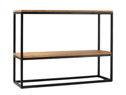 Dubový toaletní stolek Julia 100 x 30 cm II. s černou podnoží