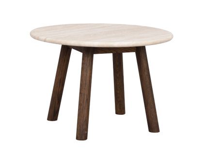 Béžový kamenný odkládací stolek ROWICO TARANSAY 60 cm