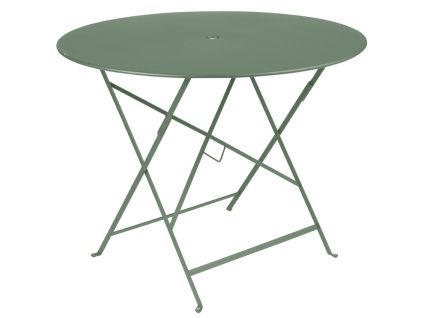 Kaktusově zelený kovový skládací stůl Fermob Bistro Ø 96 cm