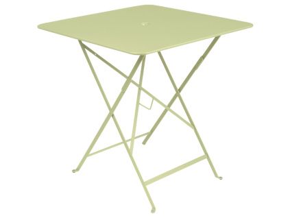 Světle zelený kovový skládací stůl Fermob Bistro 71 x 71 cm