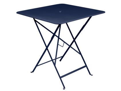 Tmavě modrý kovový skládací stůl Fermob Bistro 71 x 71 cm