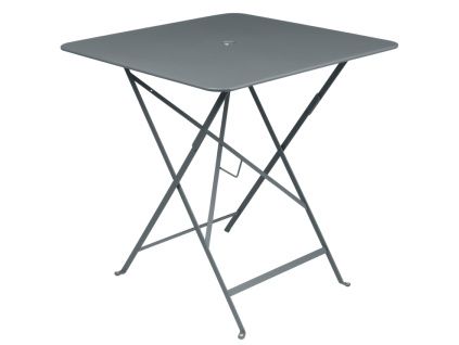 Šedý kovový skládací stůl Fermob Bistro 71 x 71 cm