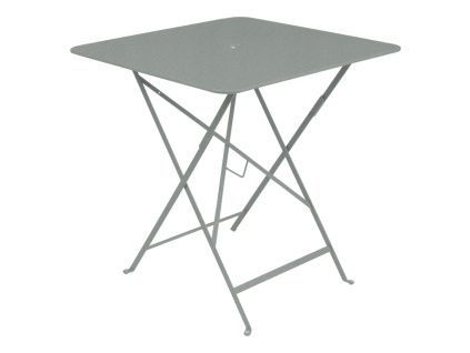 Popelově šedý kovový skládací stůl Fermob Bistro 71 x 71 cm