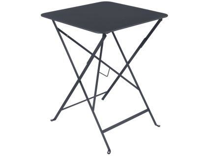 Antracitový kovový skládací stůl Fermob Bistro 57 x 57 cm
