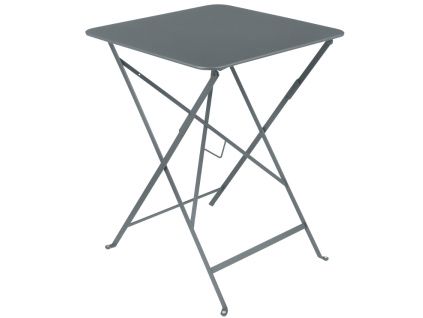 Šedý kovový skládací stůl Fermob Bistro 57 x 57 cm