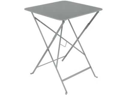Popelově šedý kovový skládací stůl Fermob Bistro 57 x 57 cm