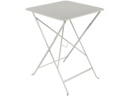 Světle šedý kovový skládací stůl Fermob Bistro 57 x 57 cm