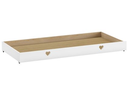 Bílá lakovaná zásuvka k posteli Vipack Amori 196 x 94 cm