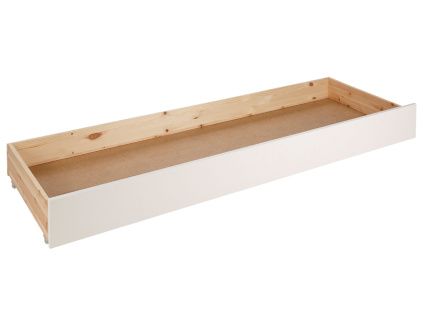 Bílá borovicová zásuvka k posteli Vipack Pino Captain 185 x 65 cm