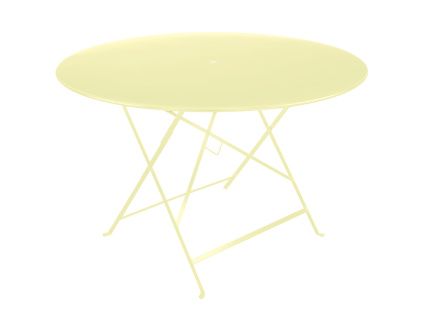 Citronově žlutý kovový skládací stůl Fermob Bistro 117 cm
