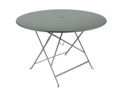 Popelově šedý kovový skládací stůl Fermob Bistro 117 cm