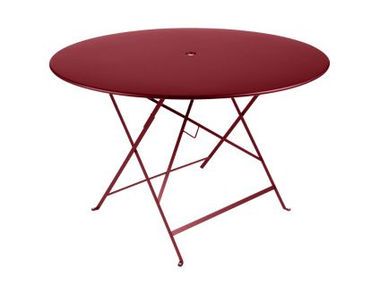 Červený kovový skládací stůl Fermob Bistro 117 cm