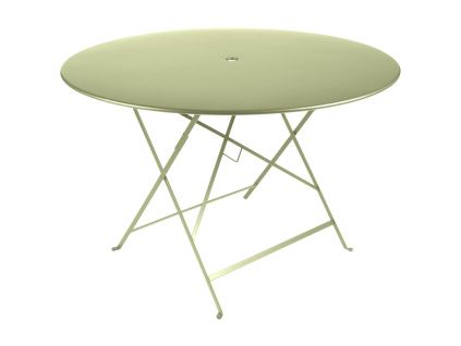 Světle zelený kovový skládací stůl Fermob Bistro 117 cm