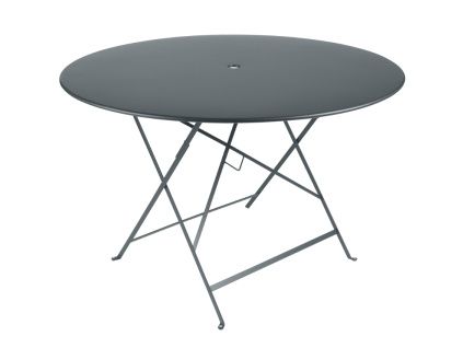Šedý kovový skládací stůl Fermob Bistro 117 cm