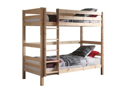 Borovicová dvoupatrová postel Vipack Pino 90 x 200 cm s rámem uprostřed