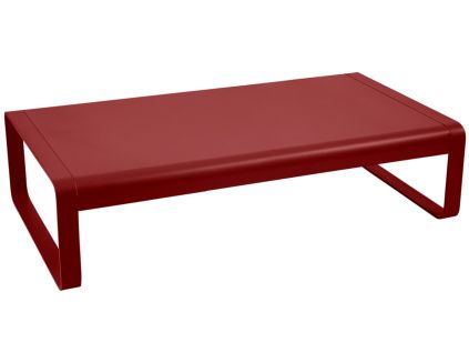 Červený hliníkový zahradní konferenční stolek Fermob Bellevie 138 x 80 cm