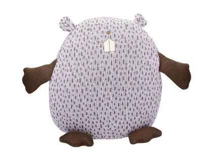 Růžová bavlněná hračka bobr Beaver 47 cm