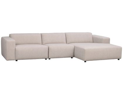 Bouclé rohová pohovka WILLARD 312 cm, pravá
