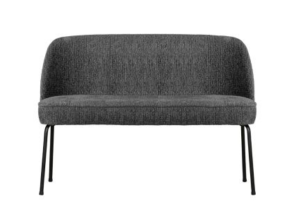 Šedá sametová lavice Tergi 120 cm