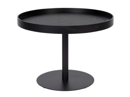 Černý dřevěný odkládací stolek WLL YURI 56 cm