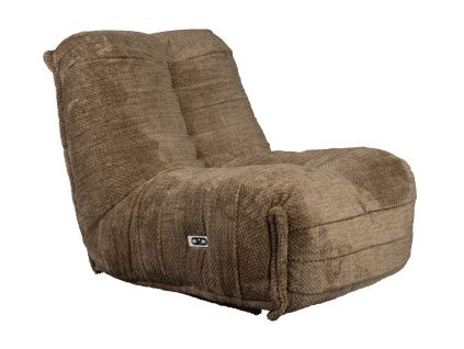 Hnědé čalouněné polohovací lounge křeslo DUTCHBONE HAMILTON