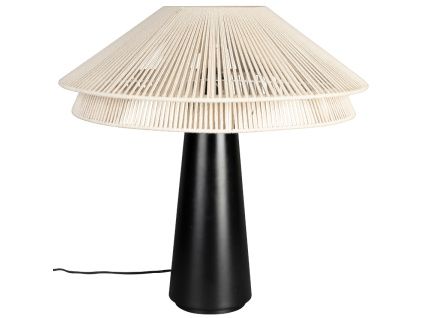 Béžová bavlněná stolní lampa DUTCHBONE ELON