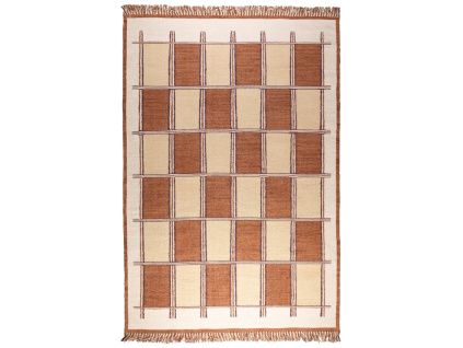 Oranžovo-béžový bavlněný koberec DUTCHBONE GAMBIT 160 x 230 cm