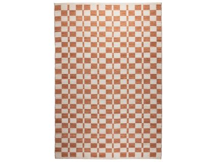Oranžovo-béžový koberec ZUIVER CHECKER 160 x 230 cm