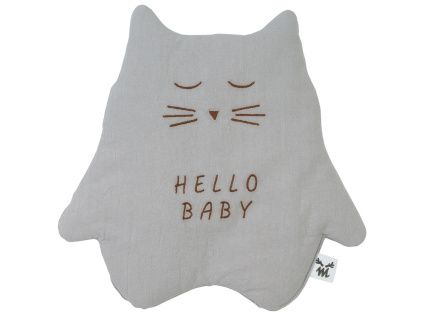 Šedý bavlněný muchláček Hello Baby 30 cm