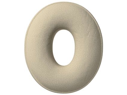Béžový bouclé polštář písmeno O 40 cm
