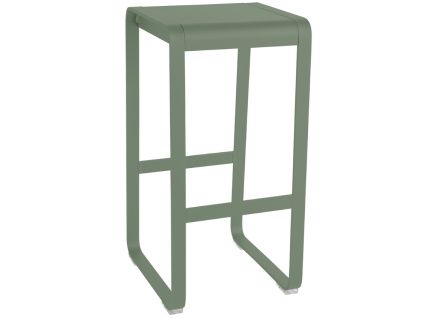 Kaktusově zelená hliníková zahradní barová židle Fermob Bellevie 75 cm