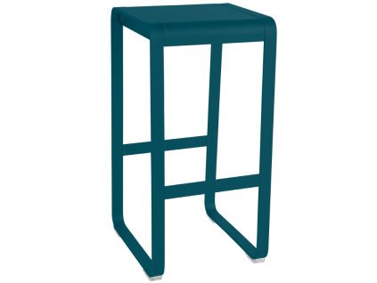 Modrá hliníková zahradní barová židle Fermob Bellevie 75 cm
